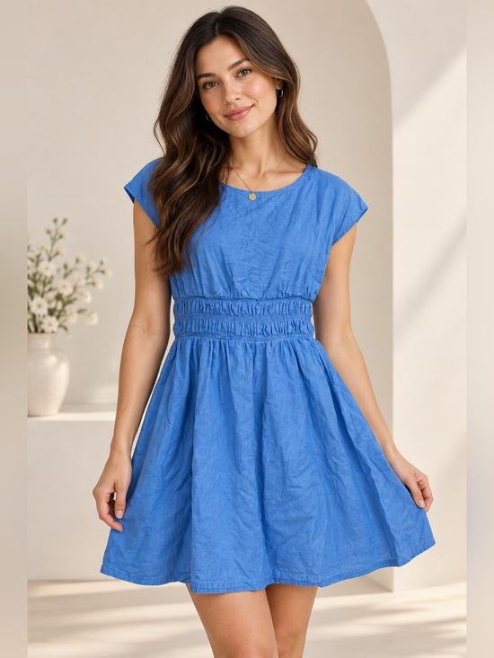 Old Navy Dresses & Skirts - Old Navy Blue Smocked Waist Dress Women’s XS